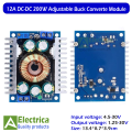 12A 20W DC-DC Car Power Supply Voltage Regulator Buck Converter 8A/100W 12A Max DC 5-40V to 1.2-36V Step Down Volt Convert Module DC-DC Power Module Buck Module by Electrica. 