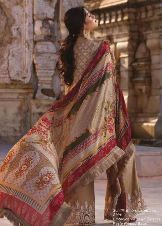 Sakura%20by%20Noor%20Textiles,%20Schiffli%20Embroidered%20Lawn%20Unstitched%203%20Piece,%20Light%20Brown%20-%20Image%204