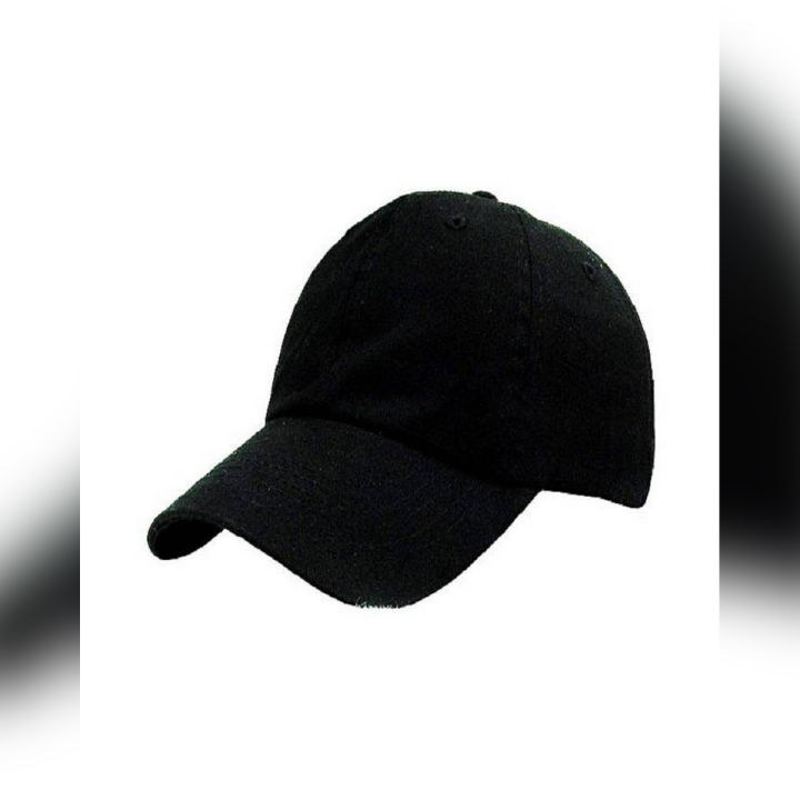 Plain Sun Block P-Cap For Mens Adjustable (Black)