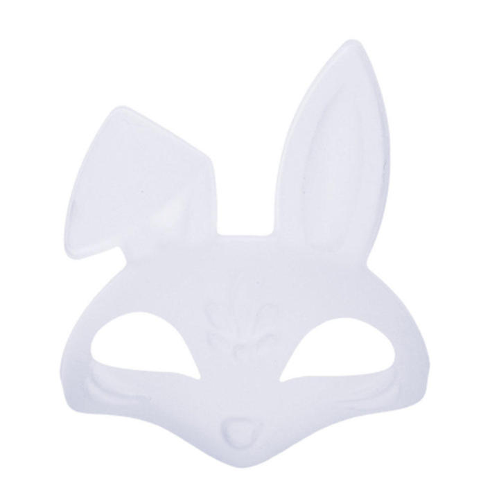 White Rabbit Prop Blank Rabbit Wearable Pvc Matte White Bunny Unpainted Hand Painted ...