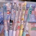 AGSEE Office Accessories Click Action Pen Signature Pen Black 0.5mm Writing Pen Cinnamoroll My Melody Stationery Cartoon Gel Pens Signing Pen Ballpoint Pressable Pens. 