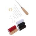 14Pcs Leather Craft Tool Waxed Thread Cord Sewing Needles Shoe Repair Kit Tool. 