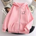 Pink Planet Printed Winter Fleece Hoodie Zipper For Girls and Women. 
