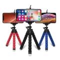 Mobile Phone Tripod Stand Camera Bracket Selfie Stick Adapter with Phone Clip Holder, Fits 55mm-85mm Wide Phones, Black. 