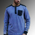 Plain raglan Full sleeve henley T Shirt for Men and Boys - Fashion Stuff. 