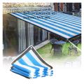 Blue/white Sun Shade Net, High Quality, 90% Sun Protection Shade Net UV Resistant, Privacy Screen Fence for Garden Balcony Greenhouse. With loops & rings on every 3 feet distance on sides and double stitched sides with cotton nawar.. 