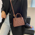 Fashion Small Women Bags Shoulder Bag Ladies Hit Color Stitching Bag Messenger Bag PU Mini Square Bag Purse. 