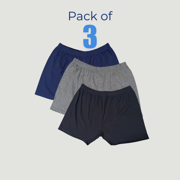 SisDapk Boxer Underwear for Men Pack of 3 – Breathable Briefs, XL Cotton Shorts, Underpants Boxers, Panties for Male Body Shaper, Sports Wear, Imported Quality, Random Colors, Tummy Control Branded Product