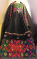 Traditional Yellow Afghani Dress – Hand-Embroidered Mirror Work, Sizes 13-27. 