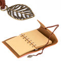 Vintage Retro Loose-leaf Notebook Faux Leather Leaf Notepad Journal Diary Gift. 