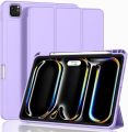 For CASE i|Pad Pro 11 Inch Case (M4 2024) with Pencil Holder, Smart Cover with Protective Trifold Stand & Soft TPU Back, Auto Wake/Sleep, Support Pencil. 