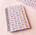 Rainbow Boho off-white A5 Spiral Hardcover Journal | Lined Pages Spiral Journal | 500  Pages Notebook | Spiral Bind | Writing Notebook Hardcover| Best Notebook. 