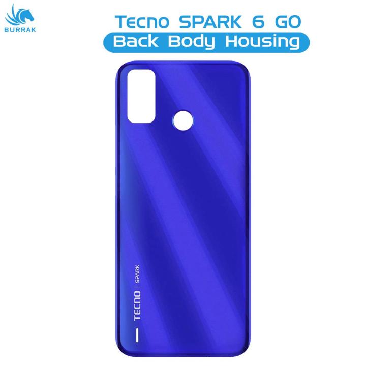 Tecno Spark 6 Go Rear Back Body Casing Housing Replacement Battery Back Door For Tecno Spark 6 Go - Blue