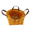 QUANBU 4 Pcs Hand Woven Bread Fruit Storage Basket Wood Chip Woven Storage Box Japanese Round Food Tray. 