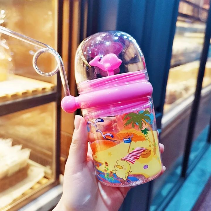 260ml%20Fancy%20Kids%20Water%20Bottle%20with%20Straw%20and%20Cover%20BPA%20Free%20%20Stylish%20Fountain%20Look%20with%20Dolphin%20Sipper%20-%20Image%204