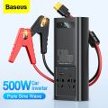 Baseus 500W Pure Sine Wave Inverter 12V to 220V 110V Current Converter Europe Camper EU US 300W Auto Power Socket Car Inverters. 