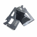1 Black [HOT] Pocket Credit Card EDC Multi Tools Knife Screwdriver Cans Opener For Outdoors Camping Hiking BBQ Survival Emergency Rope Cutter. 