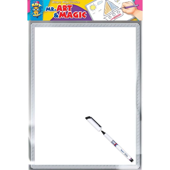 9.5" x 14" Formica Whiteboard - With Marker & Eraser  Premium Quality