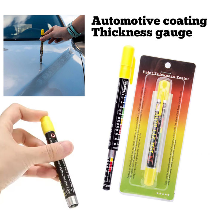 Autojin Auto Lak Car Paint Tester Pen Paint Thickness Meter Gauge Car Paint Accident Crash Checker Car Body Damage Detector with Magnetic Tip
