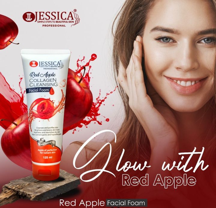 Jessica%20Red%20Apple%20Collagen%20Cleansing%20Facial%20Foam%20-%20125ml%20-%20Image%202