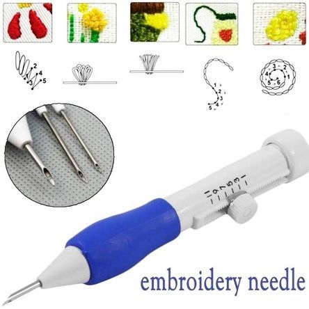1Set Russian Embroidery Punch Needle Embroidery Stitching Punch Needle Crochet Knitting Needle Art Craft Sewing Accessories