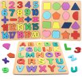 Wooden Educational Learning boards ABC board 123 boards shapes learning small abc learning board imported. 