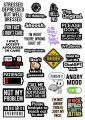 Attitude  Stickers  Anger  Stickers  I Don t  Care  Stickers  25  Pieces of  Cool  Stickers  For Decoration Laptops Mobile and Journal Best Quality 2  Inch Adhesives Girls And Boys Vibes. 