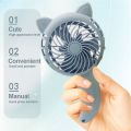 3 Colors Portable Handheld Fan Hand Pressure Fan Mini Portable Fan Without Battery Household Cute Fan Cooling Cartoon Held Fan. 