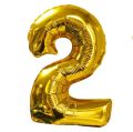 Number Foil Balloons 16" INCH, Metallic Golden 0,1,2,3,4,5,6,7,8,9 , Theme Birthday Party, Foil Balloons, Birthday Balloons - Golden. 