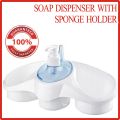 Titiz 3 In 1 Soap Dispenser And Sponge Holder Kitchen Kit. 
