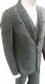 men three piece fancy black pentcoat suit. 