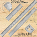 Metal Ruler Non-Slip Ruler with Cork Backing:(12+18 Inch) Stainless Steel Ruler Non-Slip Rulers with Inch and Centimeters. 