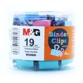 Pack of 40 Binder Clips 19mm - Tempered Steel Super Durable - ABS92769. 