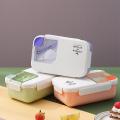 Kids Lunch Box With Spoon Lunch Box Microwavable Portable Bento Box Child's Student Adults Food Containers Fashion Rectangle Grids. 