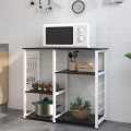 Multipurpose Kitchen Organizer Rack 4-Layer Microwave Oven Stand with Wheels. 