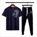 TRACKSUIT - Yellow & Black Summer Printed Tracksuit For Men & Boys - Soft & Comfortable Fabric Trouser & tshirts for men. 