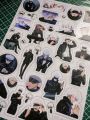 Pack of 3 Satoru Gojo Sticker Sheets Set (UNCUT) for Journal Scrapbook Phone Cover Laptop Notebook. 