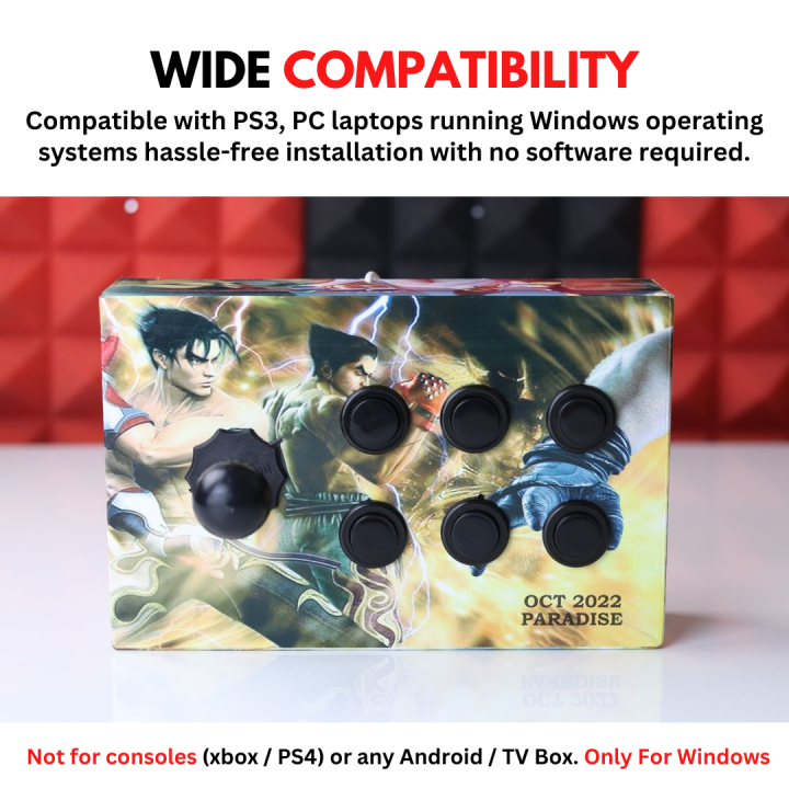 Joystick%206%20Buttons%20Usb%20Game%20Controller%20Arcade%20Made%20Of%20Wooden%20Box%20Panel%20For%20PC%20Laptop%20Computer%20For%20Win7/8/10%20XP%20-%20Image%205