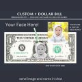 Personal custom realistic customize money, Your FACE & NAME on Real Money, Customized Gift, Decoration Piece. 
