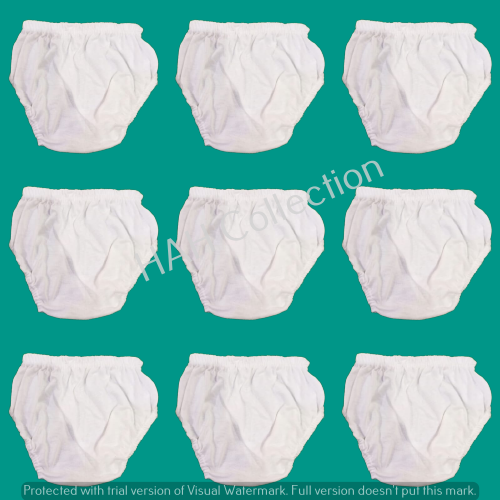 (Pack Of 12 ) White Nicker diaper Cover Panties Underwear for Kids Best Quality