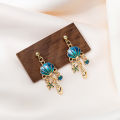 Silver Needle Childlike Ocean Column Blue Shell Star Asymmetric Cartoon Stud Earrings Earrings for gilrs for women low price. 