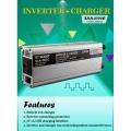 1000W 2-in-1 Power Inverter+ Solar Power Battery Charger. 