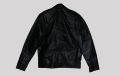 BIKER Black LEATHER JACKET , Pure 100 cow leather, YKK zipper, LeatherOcity. 