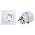 AC 250V 10A 1PC EU Plug EU Power Universal RU ES US Conversion Europe Power Plug Converter Socket Travel Socket Adapter. 