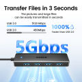 UGREEN USB C Hub 4 Ports USB Type C to USB 3.0 Hub Adapter with Charging Port for MacBook Pro iMac Samsung Galaxy Note 20 S25 S24 LG Google Chromebook Pixelbook Dell XPS Oculus Rift. 