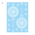 1 Pc White Henna Tattoo Mehndi Design Body Art Stickers. 