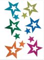 10 pcs (Big Star with small) Colorful Self Adhesive Star Shape Foam Glitter Stickers. 