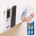 2 Pair (4Pcs) Self Adhesive Plastic Hooks Holder Remote Control Sticky Hook Hanger TV Air Conditioner Key Wall Storage. 