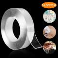 Nano Tape - Multipurpose Nano Double Sided Tape - Washable Traceless Clear Adhesive Tape,Multipurpose Removable Adhesive Silicone Transparent for Paste Photos Fix Carpet Mats etc (16.5ft/5m). 