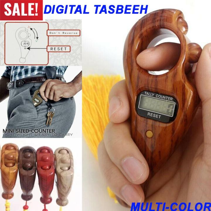Newest Electronic Digital Counter Tasbih tasbeeh Stylish Digital String Counter LCD Digits Finger tasbih Number small Portable Nerve Relief Countertop Plastic Pray hand tally Count Multi design for Prayer Islamic Muslim remembering tool